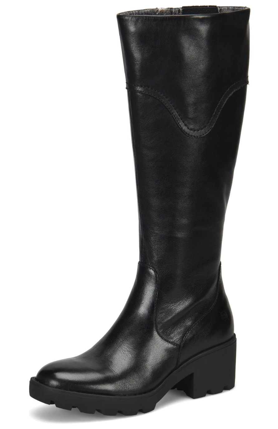 Black ladies hotsell knee high boots